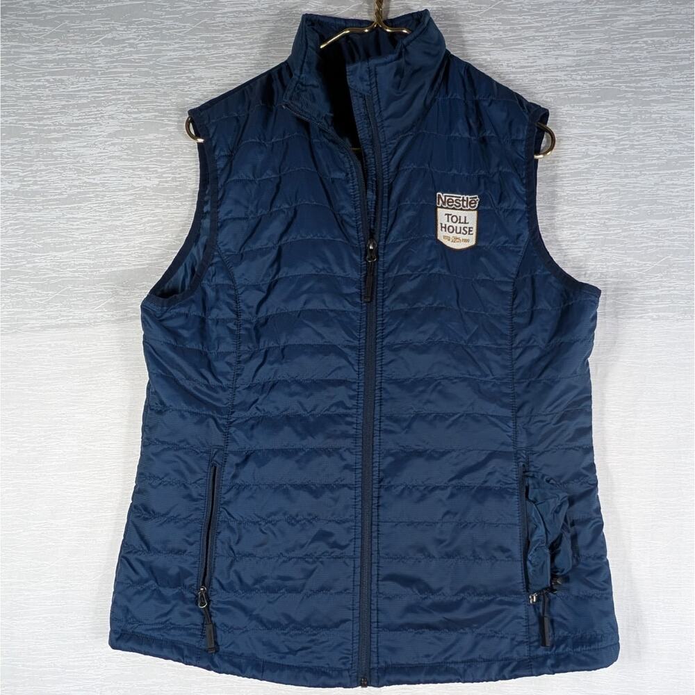 Crossland Nestle Employee Puffer Vest Womens Large Blue